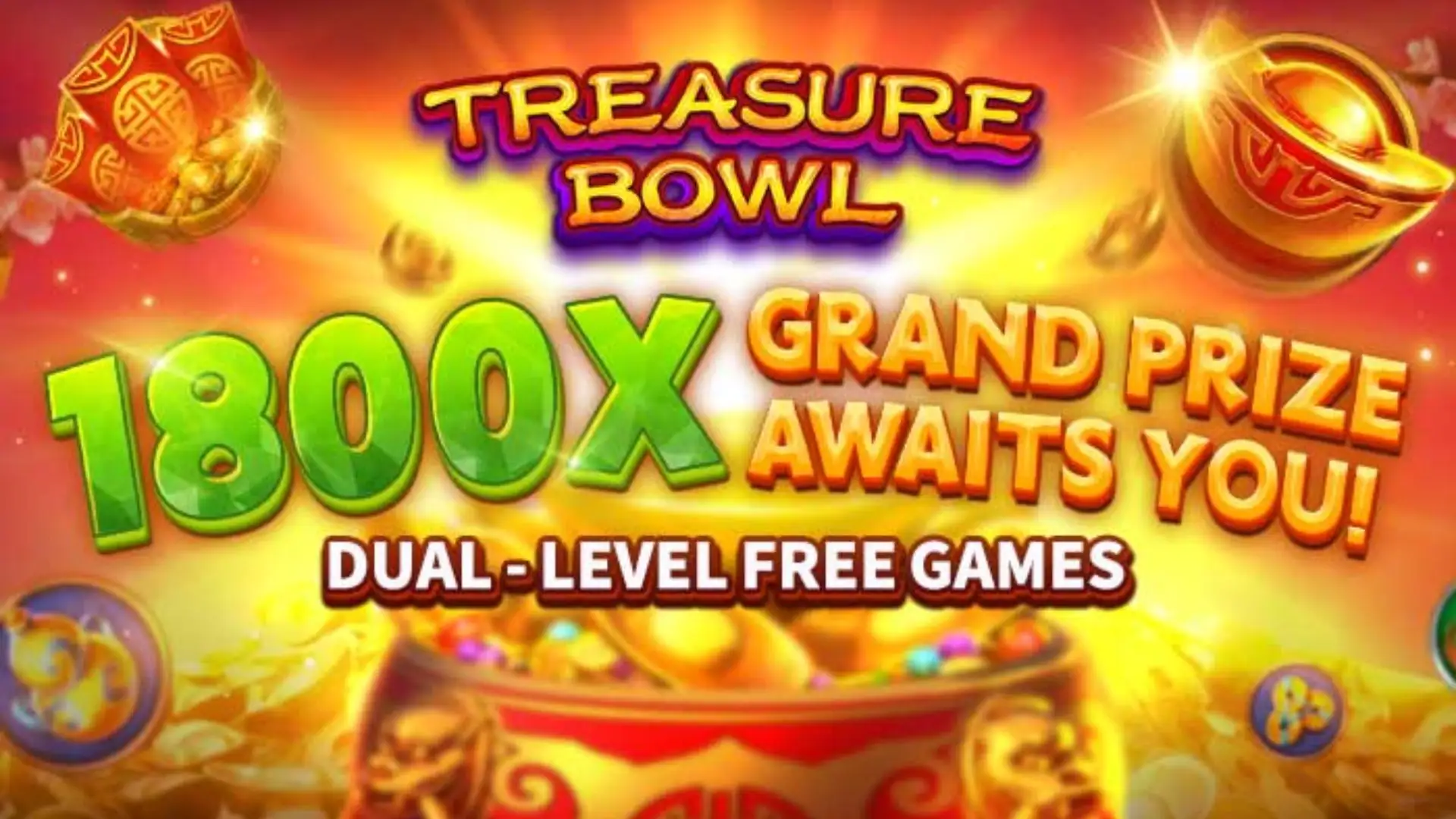 Multiplicadores Treasure Bowl 53pg - 7777x Máximo com Tigela Dourada